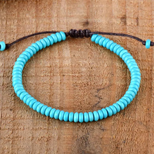 Turquoise Disc Stacking Bracelet