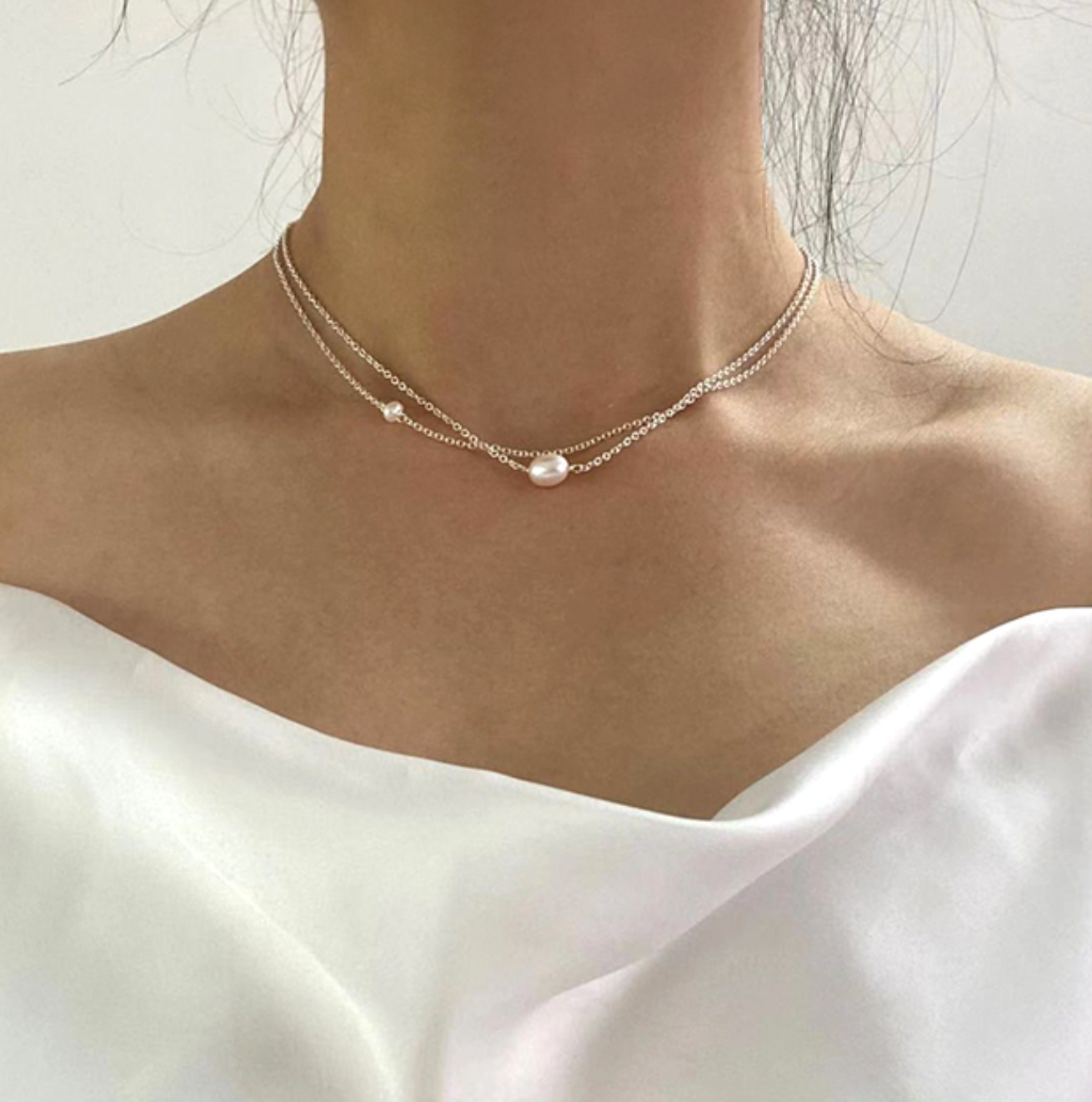 Sterling Silver Freshwater Pearl Choker