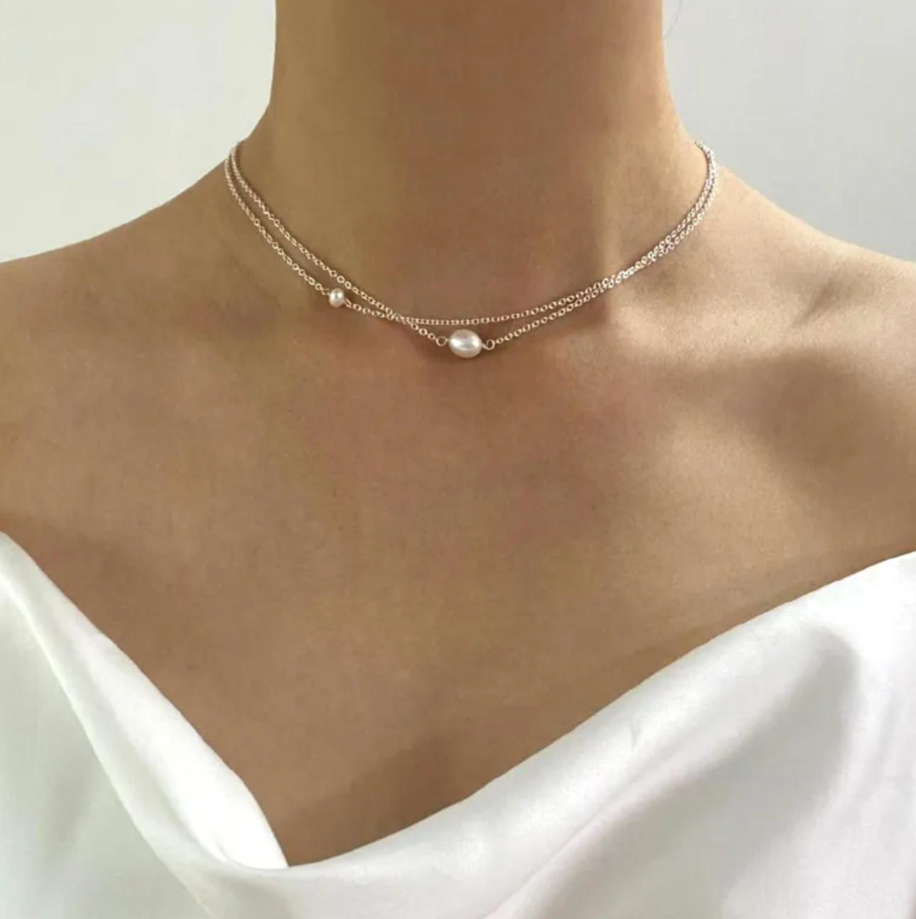 Sterling Silver Freshwater Pearl Choker