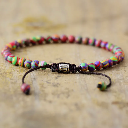 Multi-Coloured Polymer Clay Beaded Stacking Bracelet
