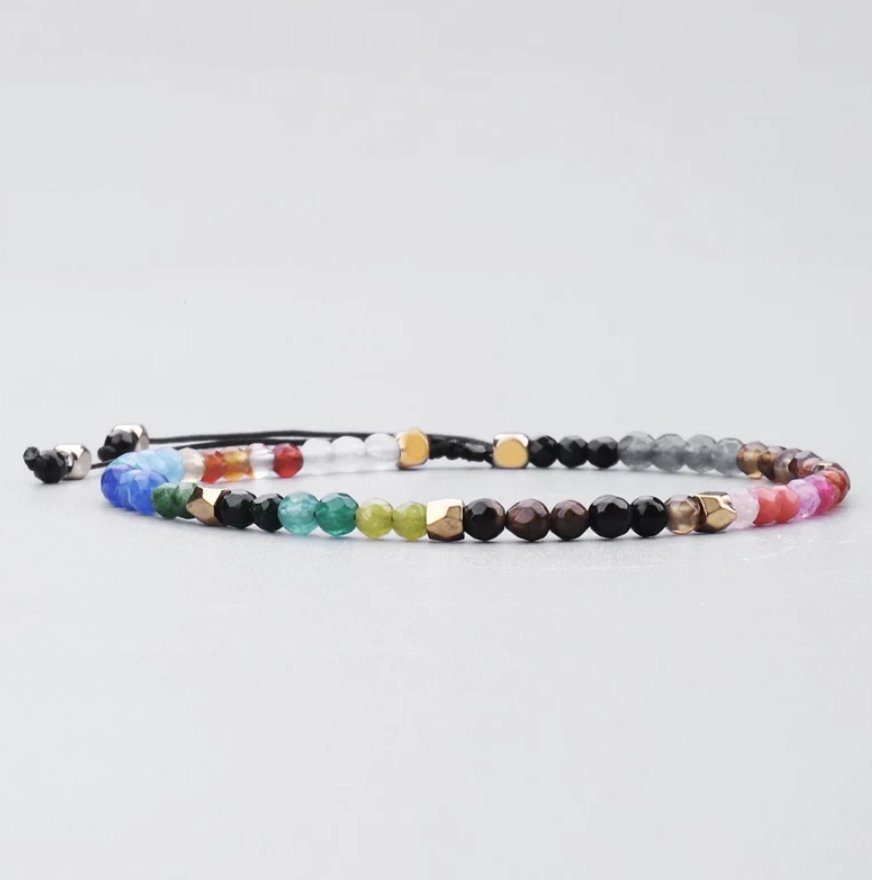 A drThe natural stone beaded bracelet flat from Egret Jewellery