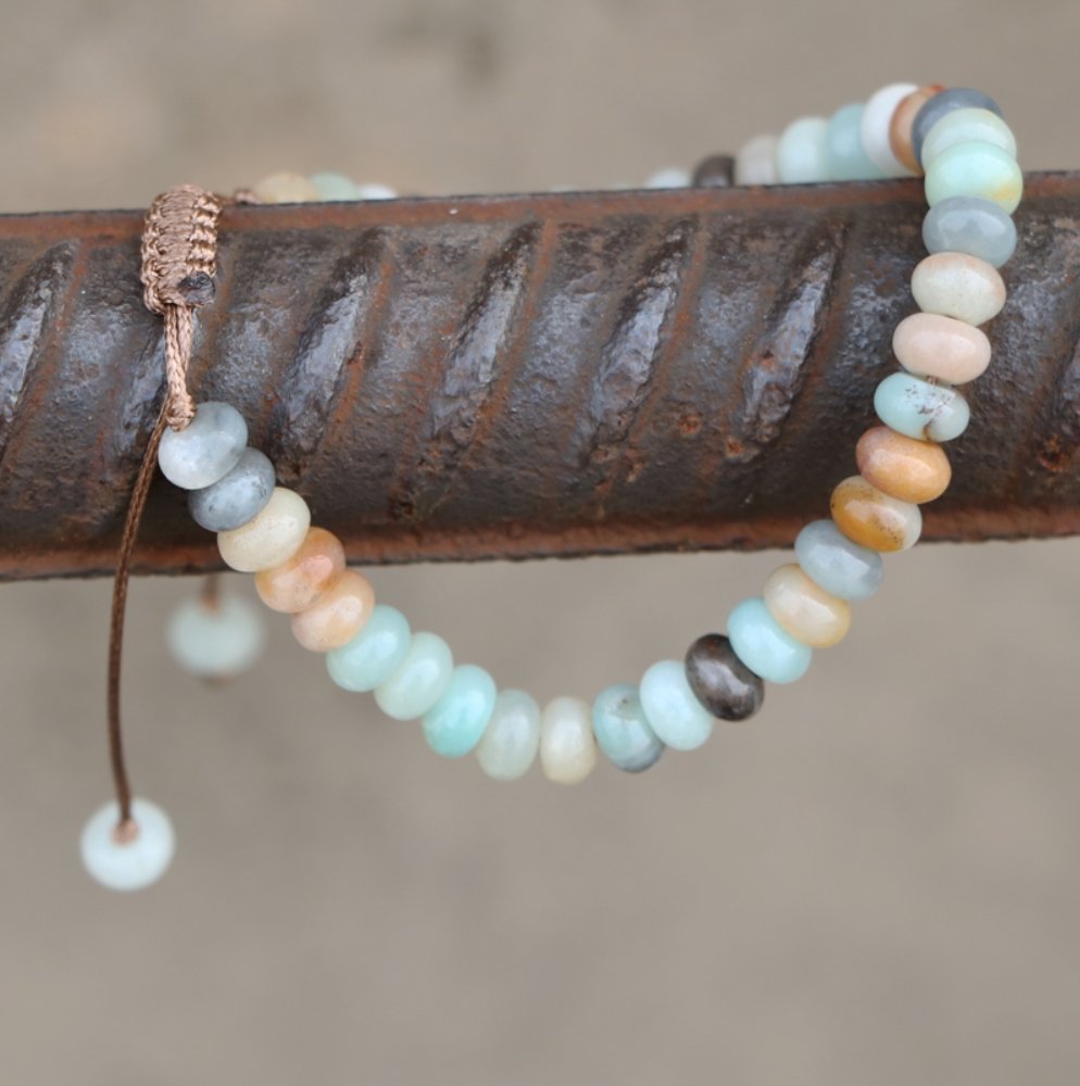 Natural Stone Amazonite Beaded Stacking Bracelet - Egret Jewellery