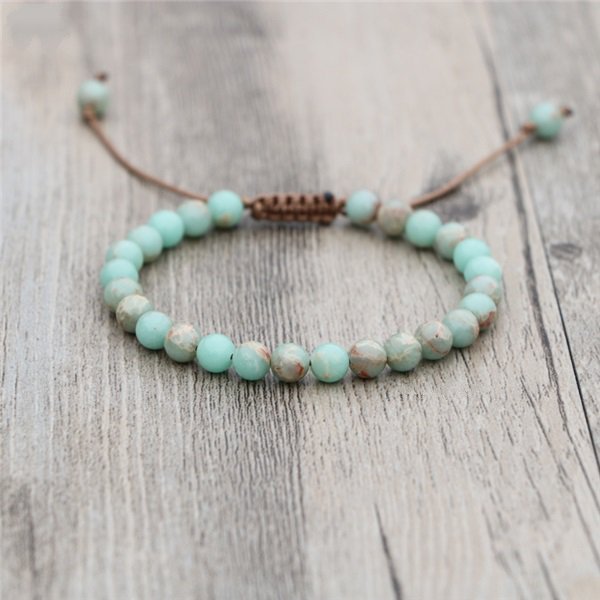 African Amazonite and Cracked Rock Crystal Bracelet – Simply Buddle Designs