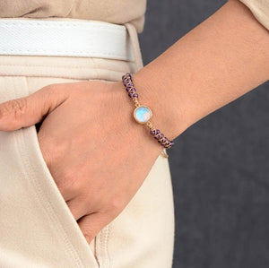 Natural Gemstone Amethyst Beaded Opal Stacking Bracelet Stacks Friendship - Egret Jewellery
