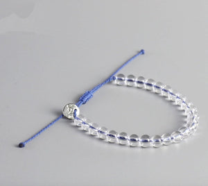 Clear Glass Beaded Stacking Friendship Bracelet - Egret Jewellery