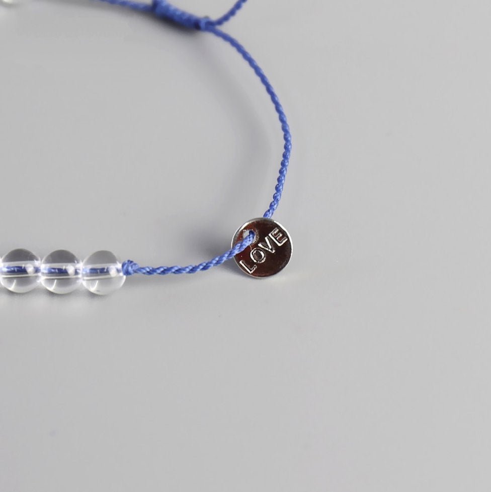 Clear Glass Beaded Stacking Friendship Bracelet - Egret Jewellery