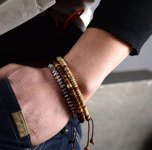 Howlite Beaded Disc Stacking Bracelet - Egret Jewellery