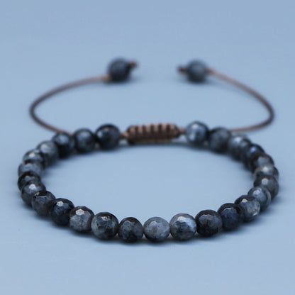 Natural Labradorite Healing Stone Stacking Bracelet - Egret Jewellery