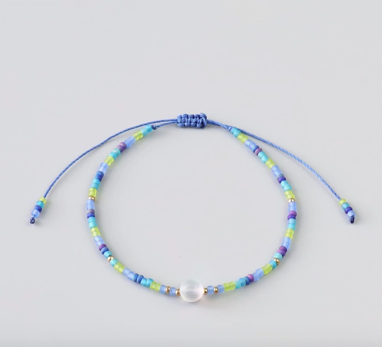 Mermaid Glass | Seed Beads Beaded Stacking Friendship Bracelet - Egret Jewellery