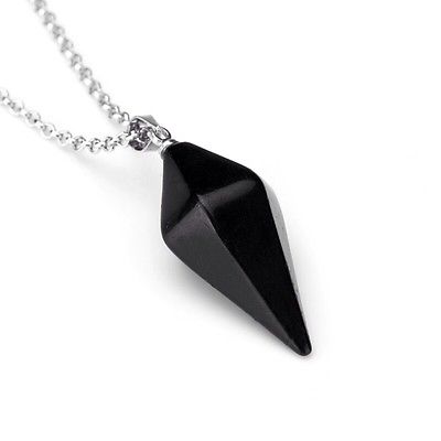 Onyx Crystal Healing Chakra Pendulum Necklace - Egret Jewellery