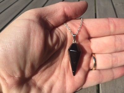 Onyx Crystal Healing Chakra Pendulum Necklace - Egret Jewellery