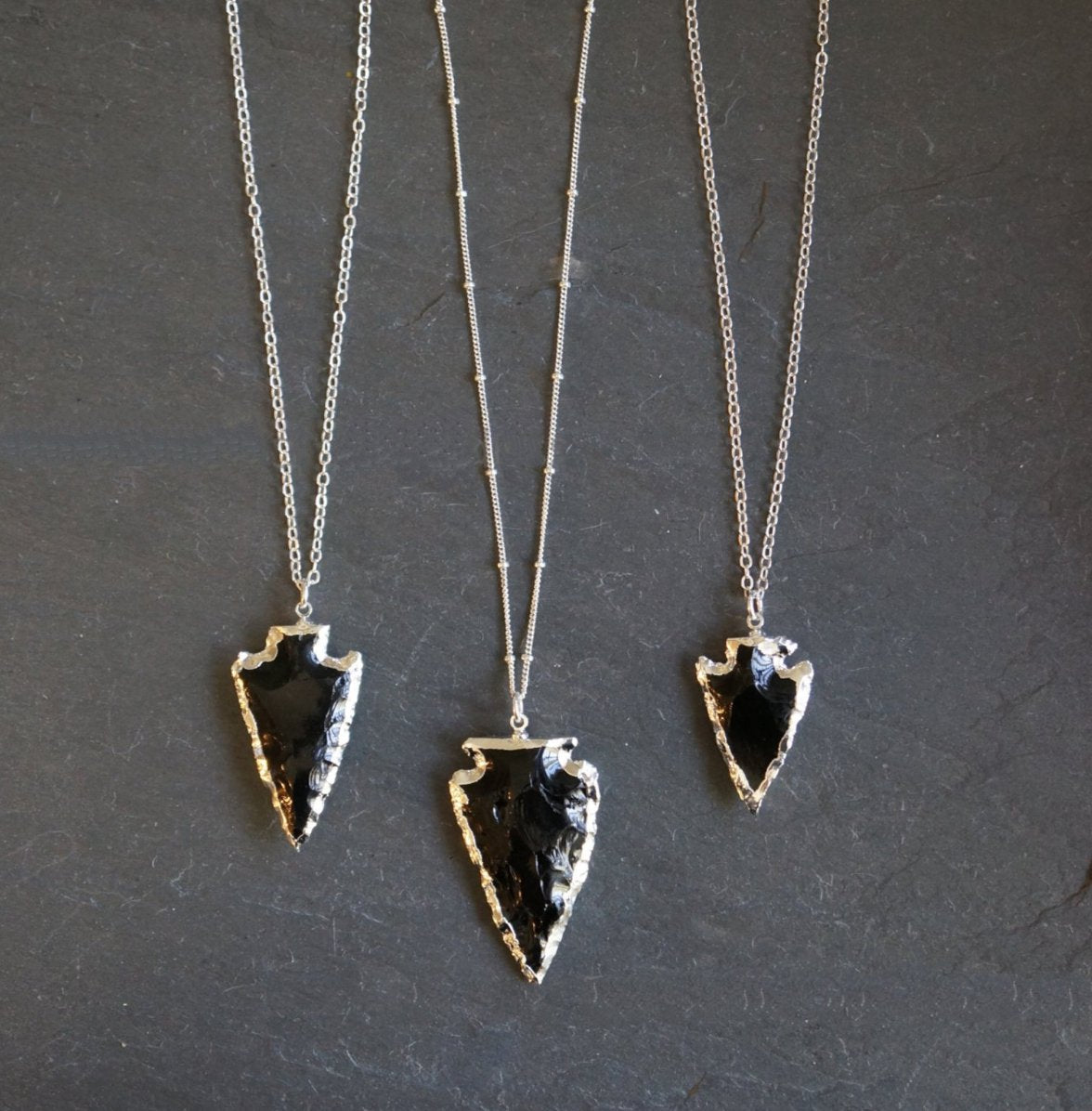 Obsidian sale arrowhead pendant