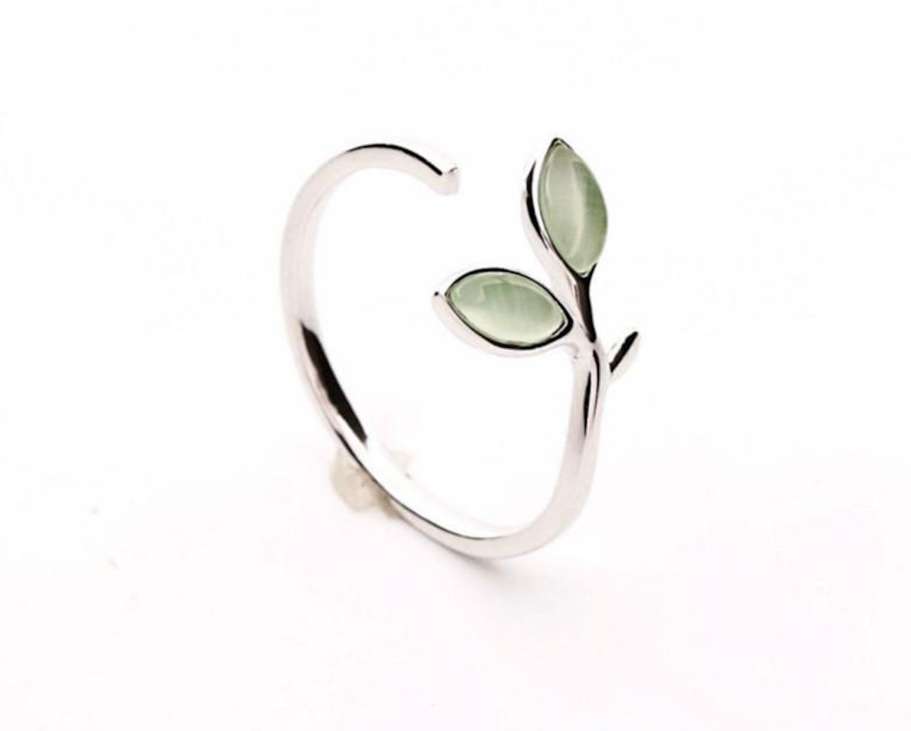 Sterling Silver Adjustable Wrap Leaf Ring - Egret Jewellery