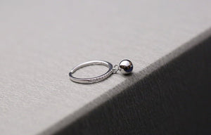 Sterling Silver 925 Ball Charm Dangle Wrap Topaz Ring - Egret Jewellery