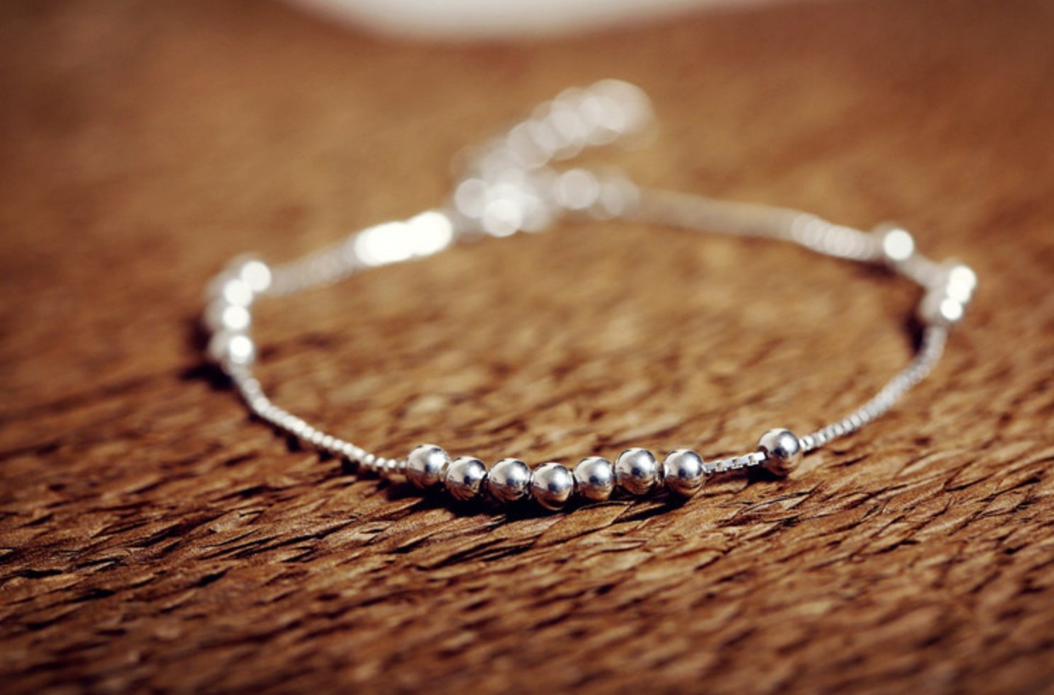 925 sterling silver ball Stacking Chain Bracelet - Egret Jewellery