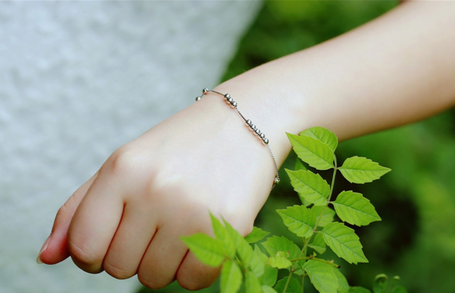 925 sterling silver ball Stacking Chain Bracelet - Egret Jewellery