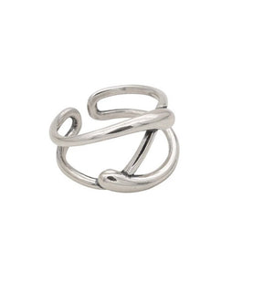 Sterling Silver Irregular knot Ring - Egret Jewellery