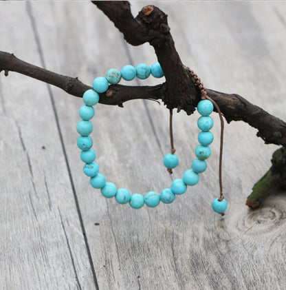 Natural Gemstone Turquoise Beaded Stacking Friendship Bracelet - Egret Jewellery