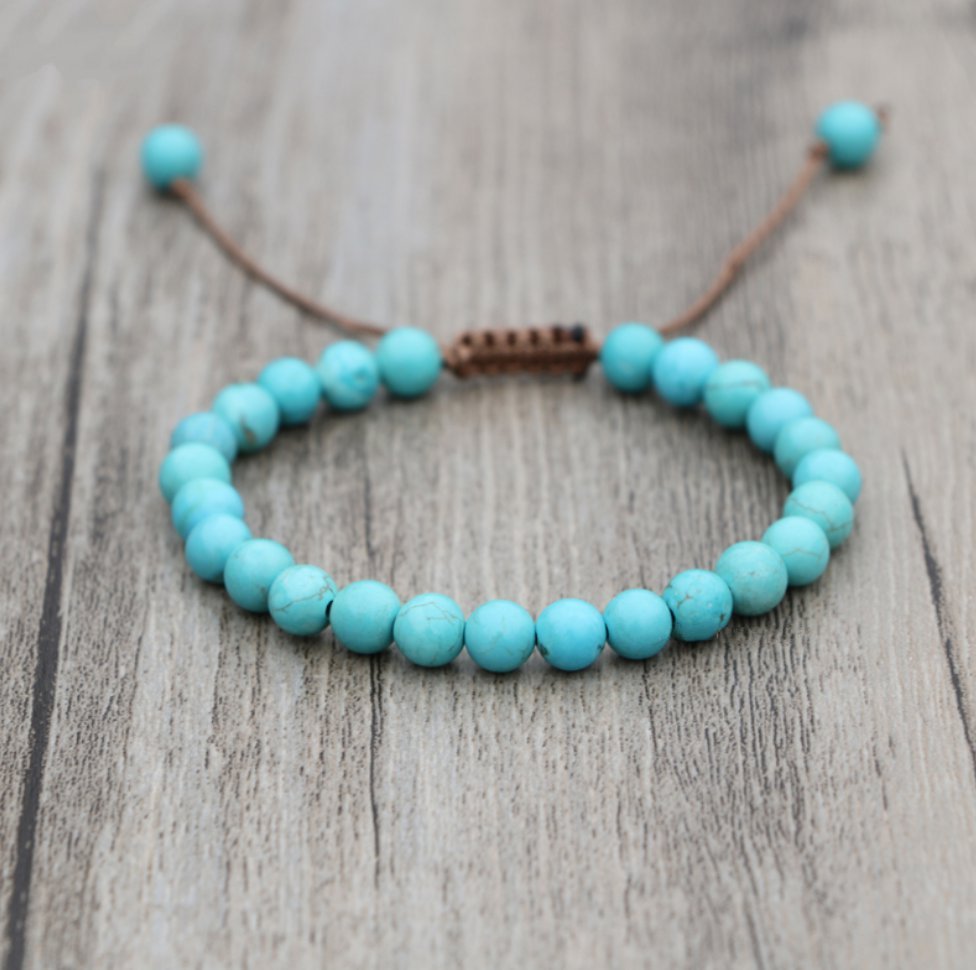 Natural Gemstone Turquoise Beaded Stacking Friendship Bracelet - Egret Jewellery