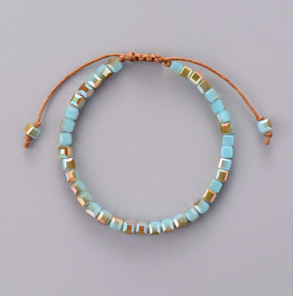 Turquoise Tila Beads Friendship Bracelet